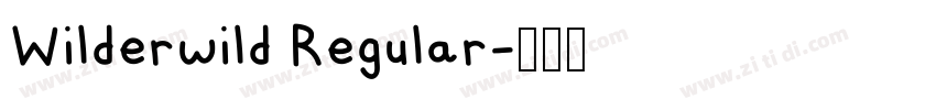 Wilderwild Regular字体转换